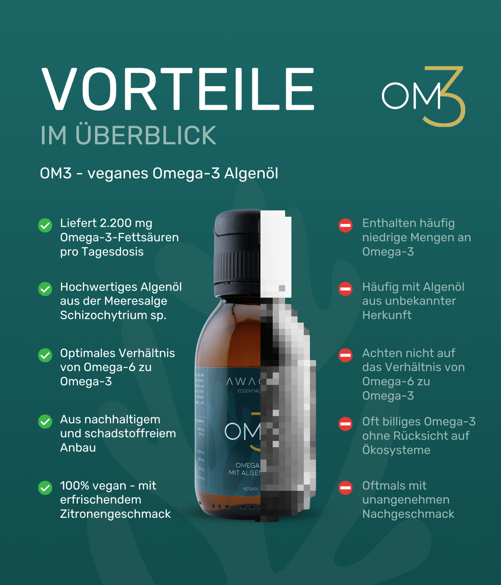 OM3 - Veganes Omega-3 Algenöl